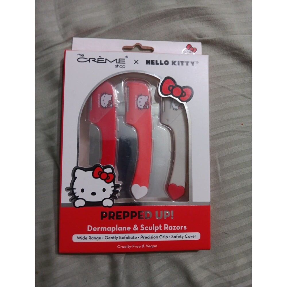 The Crème Shop x Hello Kitty Prepped Up Red Dermaplane & Sculpt Razors Set Of 3
